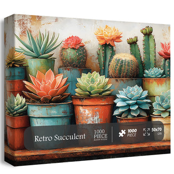 Retro Sukkulente Puzzle 1000 Stücke